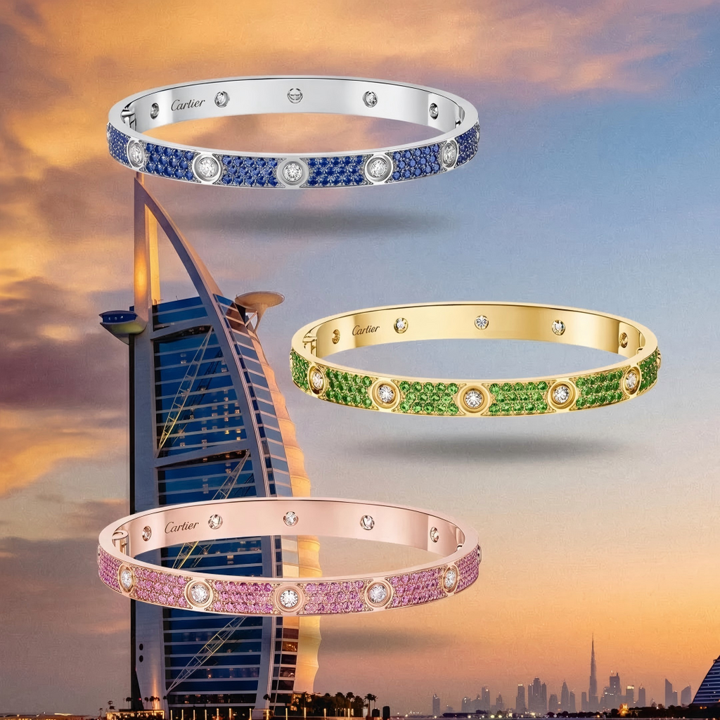 [Imperial] 2026 PAVE GEMSTONE LOVE BRACELET 6.1MM 10 DIAMONDS