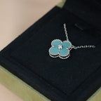 ¡®Imperial¡¯CLOVER 15MM DIAMOND SVRES PORCELAIN  NECKLACE SILVER
