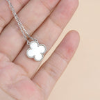 ¡®Imperial¡¯CLOVER  15MM WHITE MOTHER-OF-PEARL SILVER