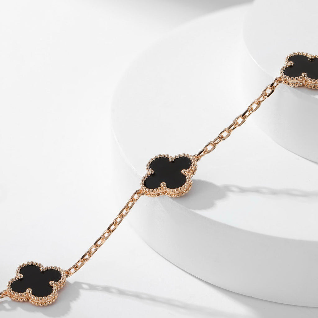 ¡®Imperial¡¯CLOVER 10 MOTIFS ONYX NECKLACE