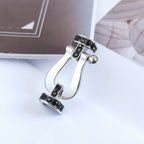 ¡®Imperial¡¯FORCE LARGE HORSESHOE BLACK DIAMOND BRACELET SILVER