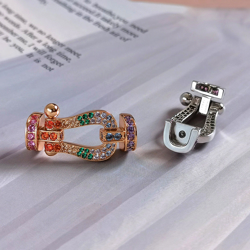 ¡®Imperial¡¯FORC LARGE HORSESHOE  COLORED DIAMOND BRACELET SILVER