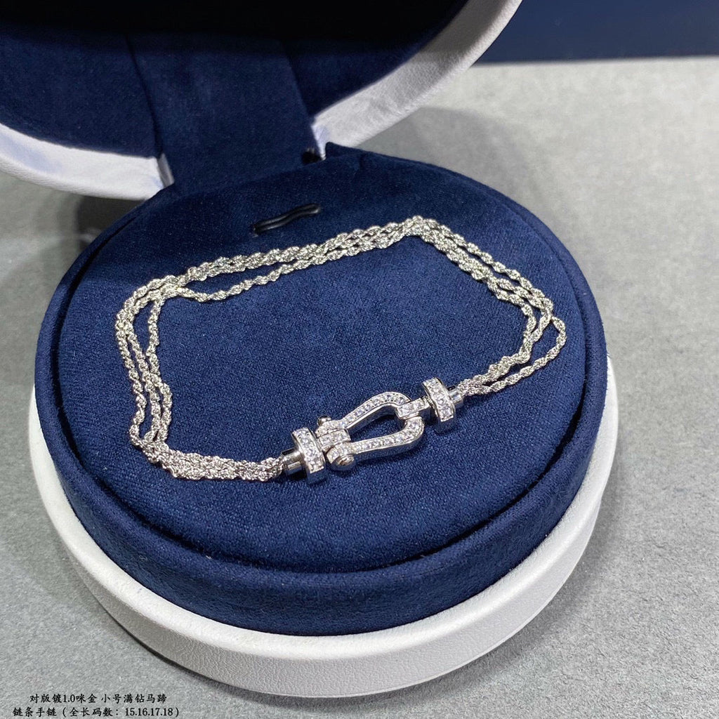 ¡®Imperial¡¯FORCE SMALL HORSESHOE  DIAMOND CHAIN ROPE BRACELET