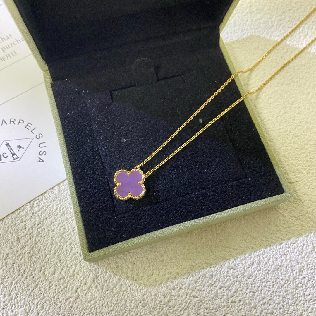 ¡®Imperial¡¯CLOVER 15MM  PURPLE VIOLET NECKLACE