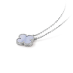 ¡®Imperial¡¯CLOVER 15MM BLUE CHALCEDONY NECKLACE SILVER
