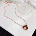 ¡®Imperial¡¯LUCKY  CARNELIANS LADYBUG NECKLACE