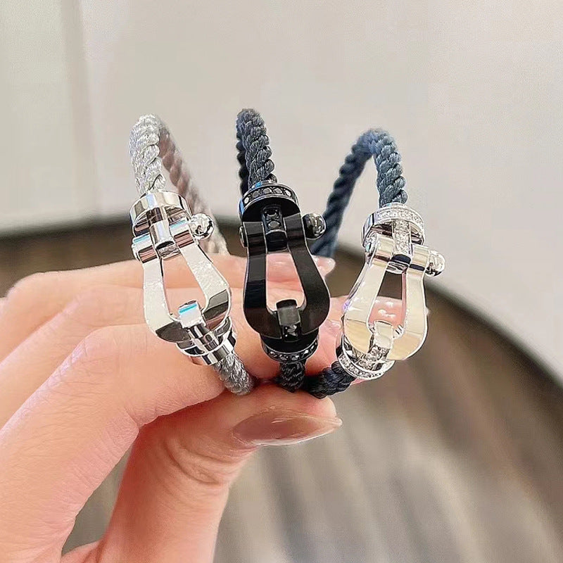 ¡®Imperial¡¯FORCE LARGE HORSESHOE FULL DIAMOND BRACELET GOLD