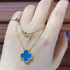 ¡®Imperial¡¯CLOVER 15MM BLUE AGATE NECKLACE