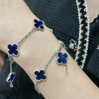 ¡®Imperial¡¯CLOVER 5 MOTIF PIETERSITE SILVER BRACELET