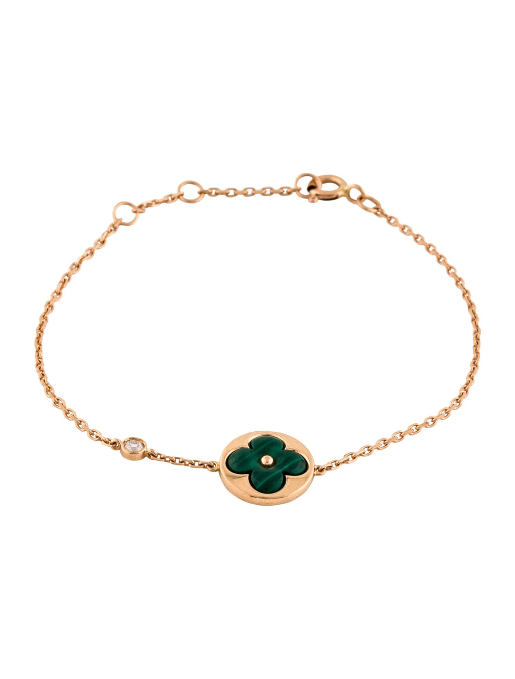 ¡®Imperial¡¯SUN MALACHITE 1 DIAMOND PINK GOLD BRACELET