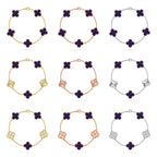 [Imperial]New CLOVER 5 MOTIF PURPLE STRIPES BRACELET COLLECTION