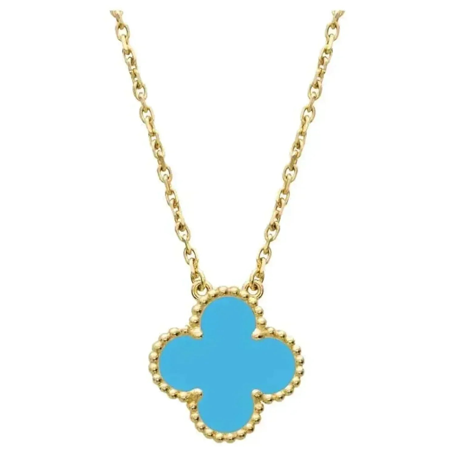 ¡®Imperial¡¯CLOVER 15MM VINTAGE TURQUOISE NECKLACE