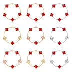 [Imperial]New CLOVER 5 MOTIF RED PATTERN BRACELET COLLECTION