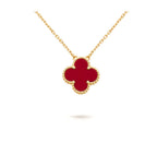¡®Imperial¡¯CLOVER 15MM CARNELIAN SINGLE FLOWER NECKLACE