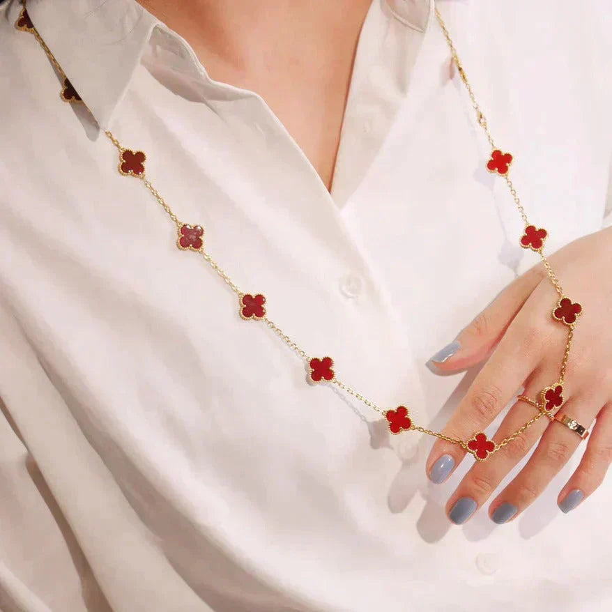 ¡®Imperial¡¯CLOVER 20 MOTIFS CARNELIAN NECKLACE