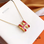 ¡®Imperial¡¯HM CLIC RED ENAMEL GOLD NECKLACE