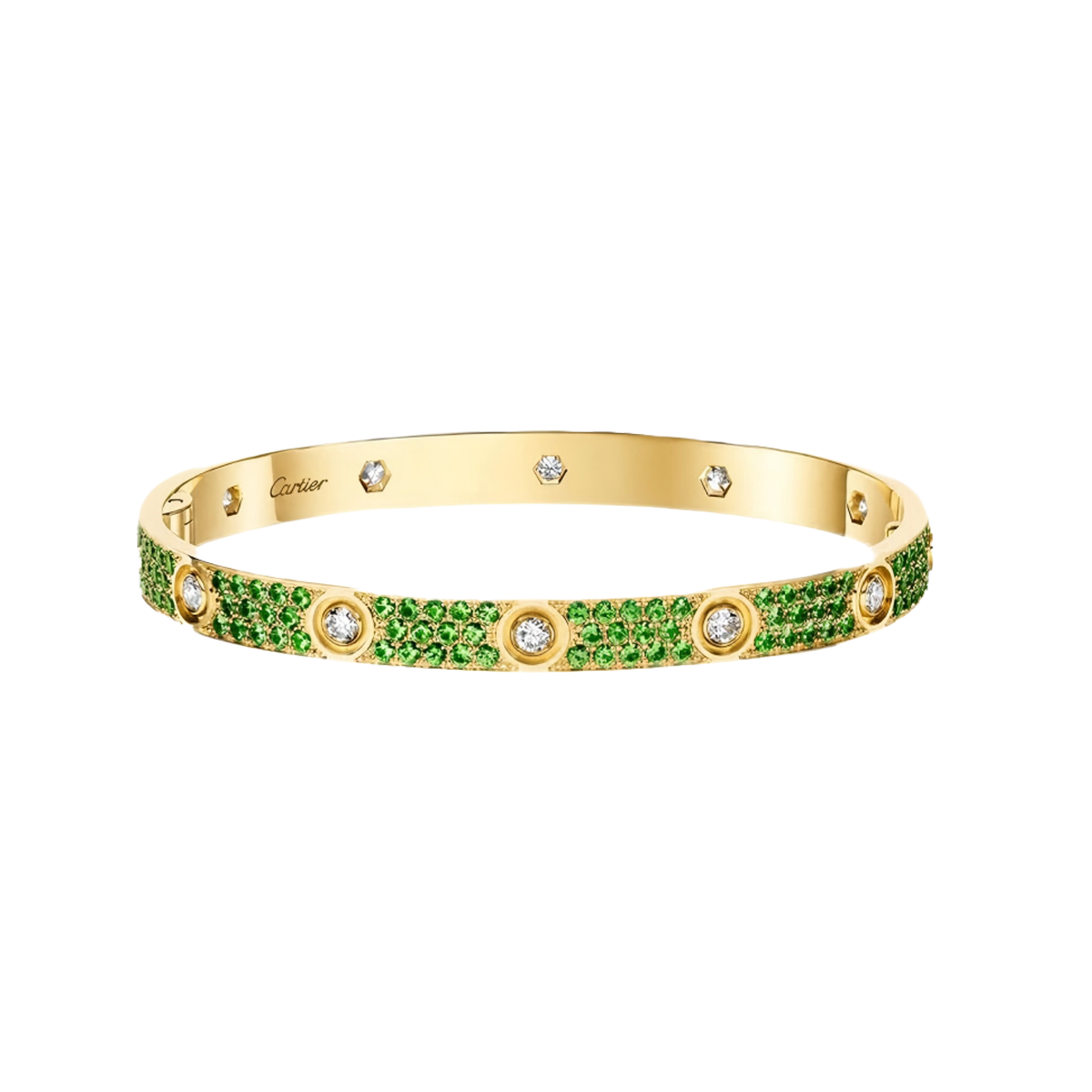 [Imperial] 2026 PAVE GEMSTONE LOVE BRACELET 6.1MM 10 DIAMONDS