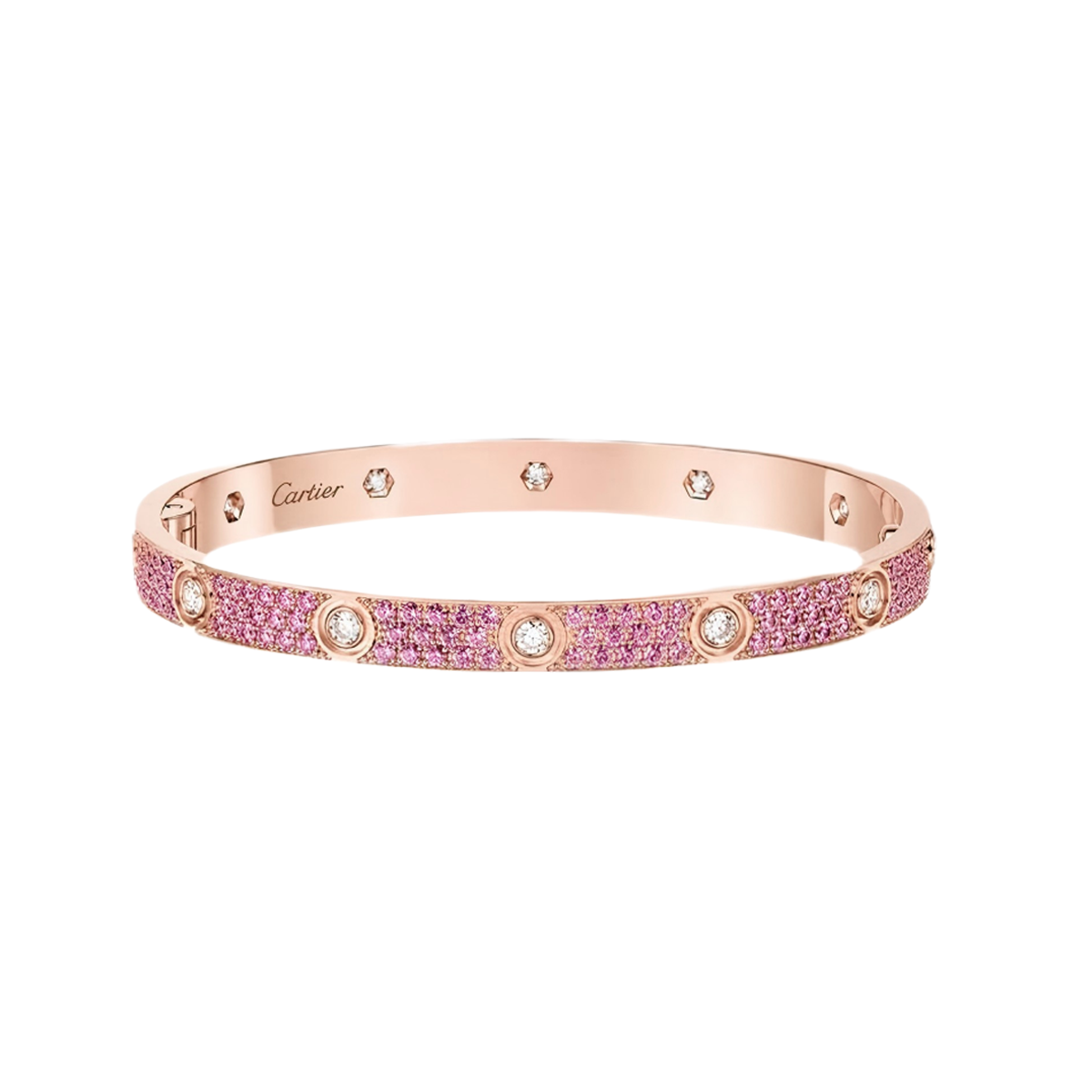 [Imperial] 2026 PAVE GEMSTONE LOVE BRACELET 6.1MM 10 DIAMONDS