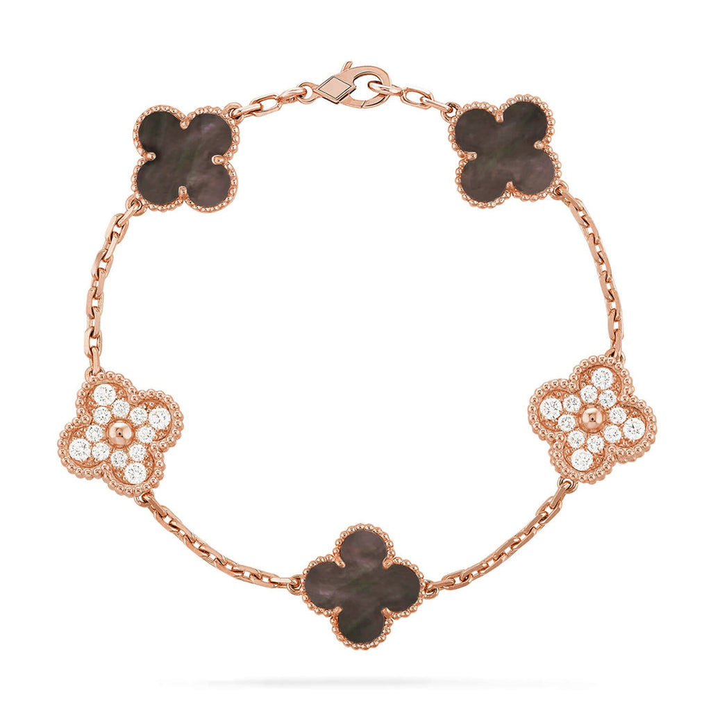 [Imperial]New CLOVER 5 MOTIF GRAY MOP BRACELET COLLECTION