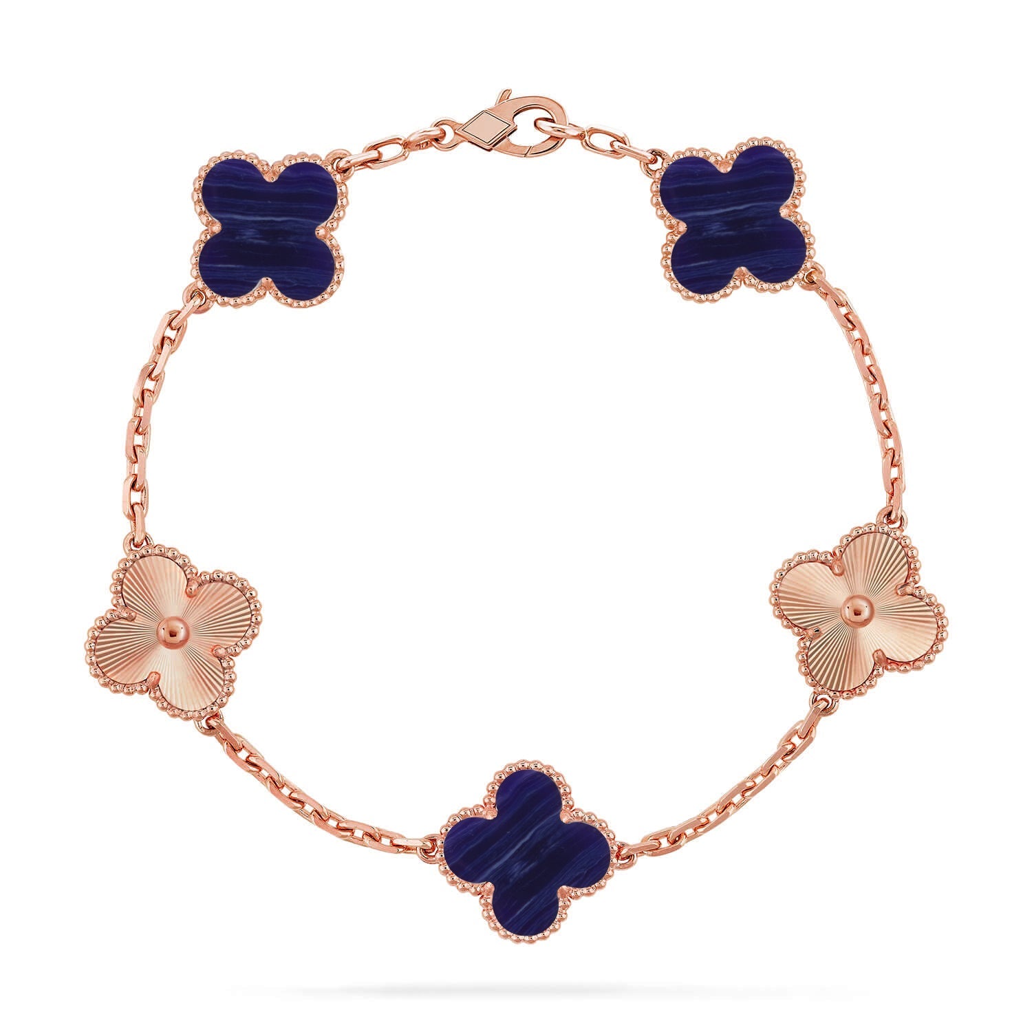 [Imperial]New CLOVER 5 MOTIF PURPLE STRIPES BRACELET COLLECTION