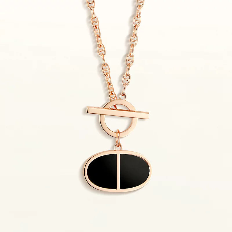 ¡®Imperial¡¯CHAINE VERSO BLACK CERAMIC NECKLACE
