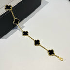 ¡®Imperial¡¯CLOVER  5 MOTIFS BLACK ONYX BRACELET
