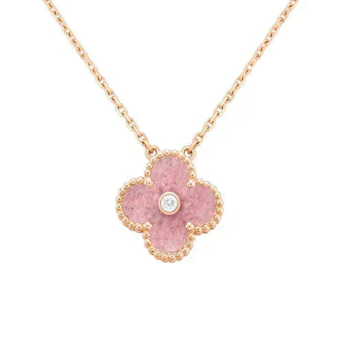 ¡®Imperial¡¯CLOVER 15MM DIAMOND RHODONITE NECKLACE