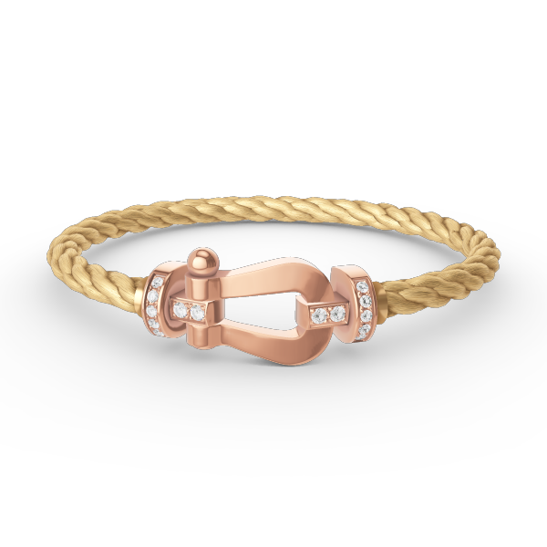 ¡®Imperial¡¯FORCE LARGE HORSESHOE HALF DIAMOND BRACELET ROSE GOLD