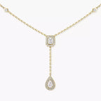[Imperial] Gold Diamond Tie Necklace