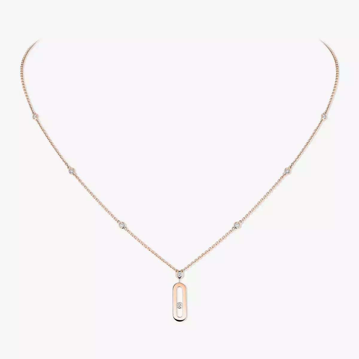 [Imperial]  Move Uno Gold Diamond Long Necklace