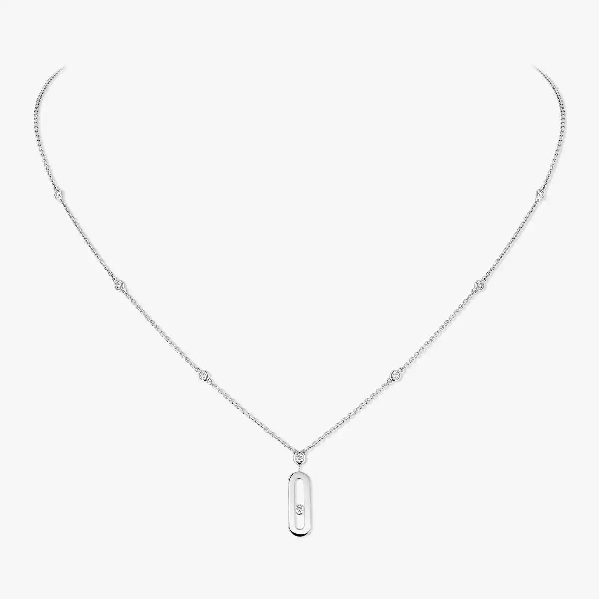 [Imperial]  Move Uno Gold Diamond Long Necklace