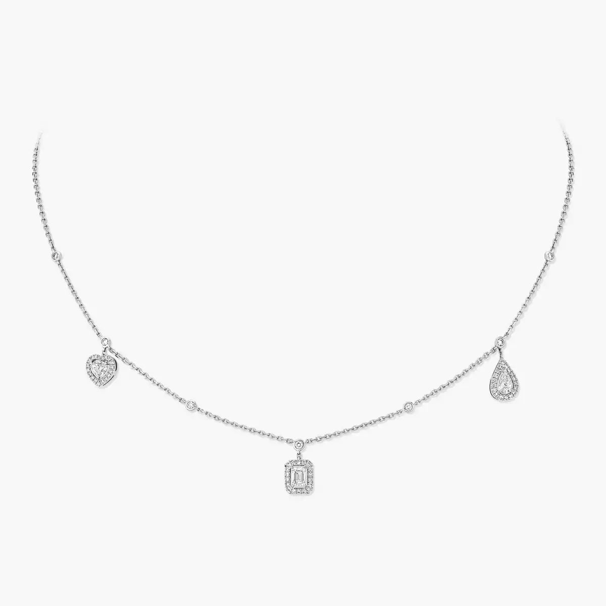 [Imperial] My Twin Diamond Necklace in Silver
