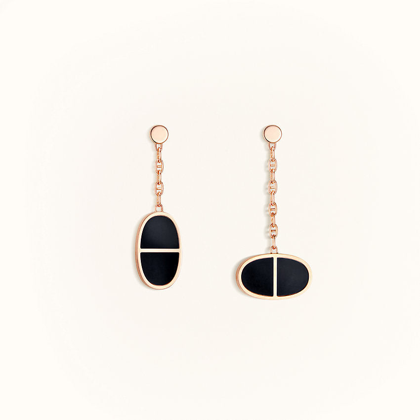 ¡®Imperial¡¯CHAINE VERSO BLACK CERAMIC EARRINGS