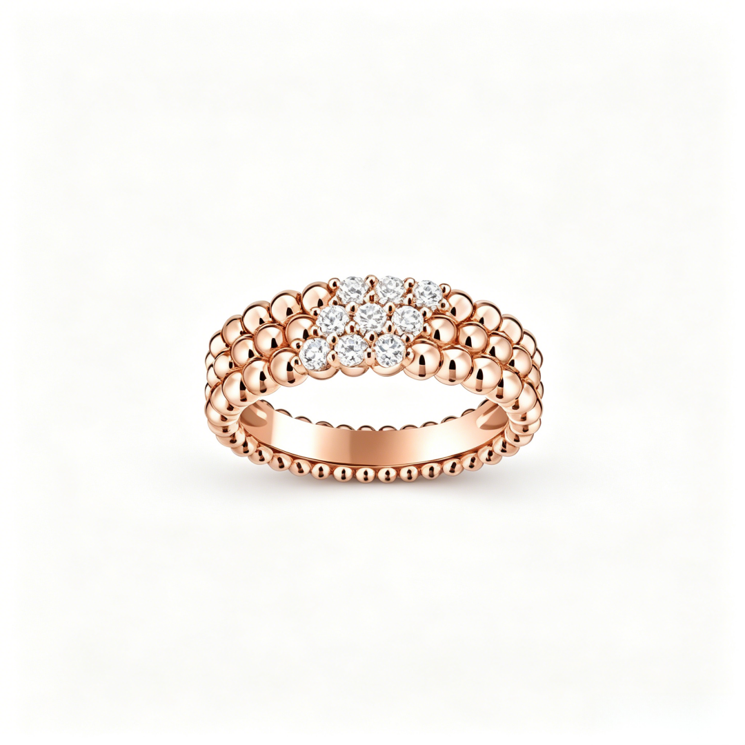 [Imperial]  THREE-ROW DIAMOND RING