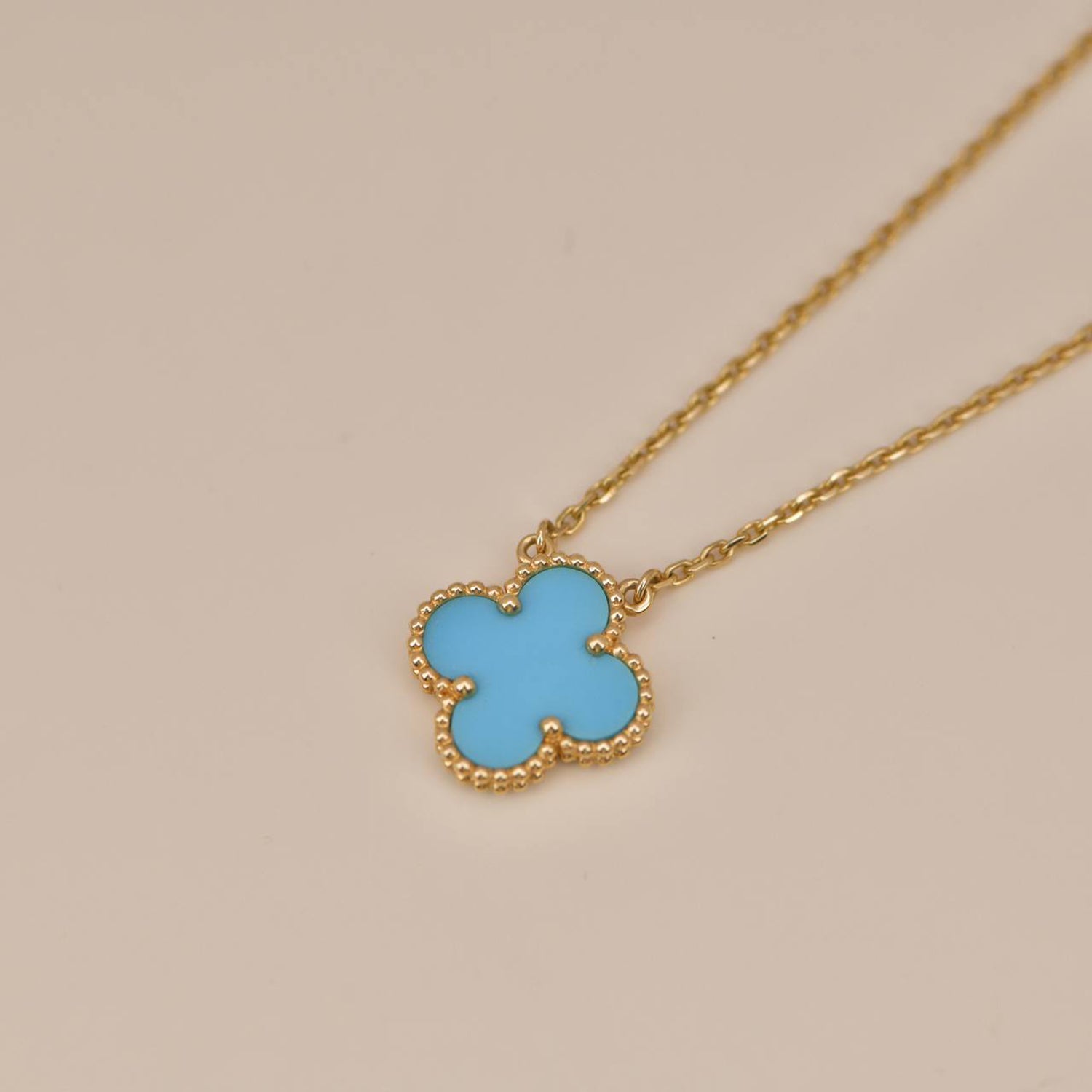 ¡®Imperial¡¯CLOVER 15MM VINTAGE TURQUOISE NECKLACE