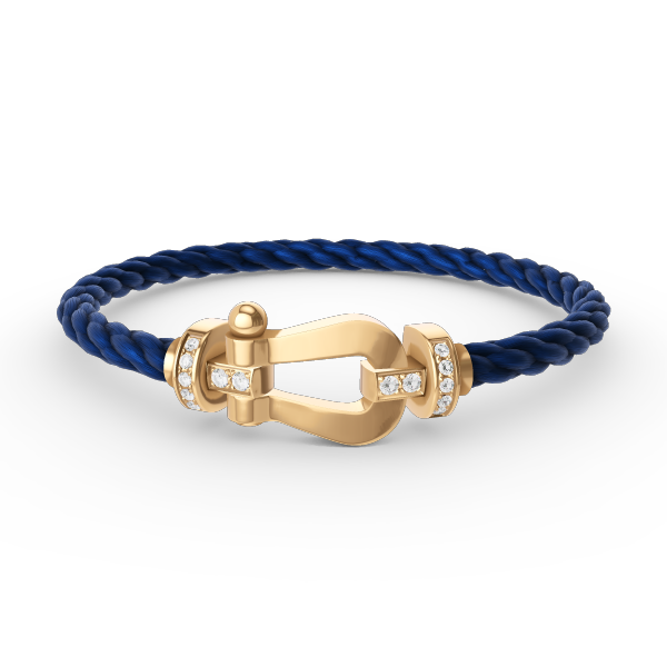¡®Imperial¡¯FORCE LARGE HORSESHOE HALF DIAMOND BRACELET GOLD