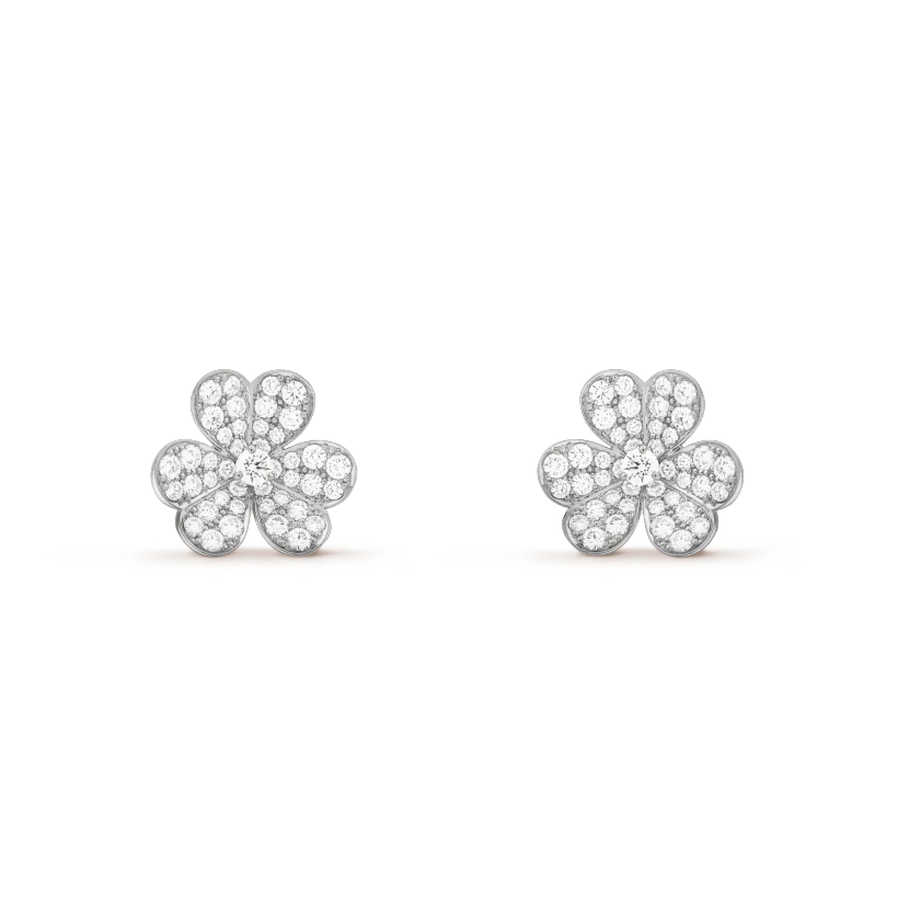 ¡®Imperial¡¯FRIVOLE SILVER FLOWER DIAMOND EARRINGS