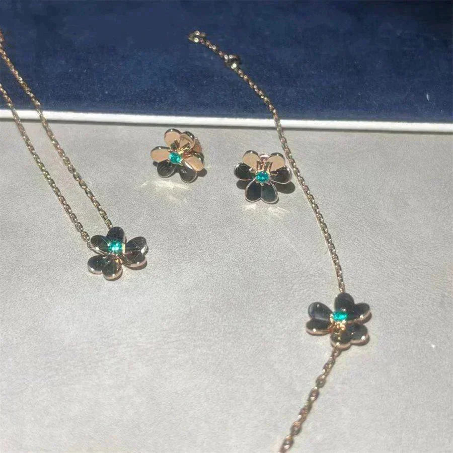 ¡®Imperial¡¯FRIVOLE  FLOWER MALACHITE EARRINGS