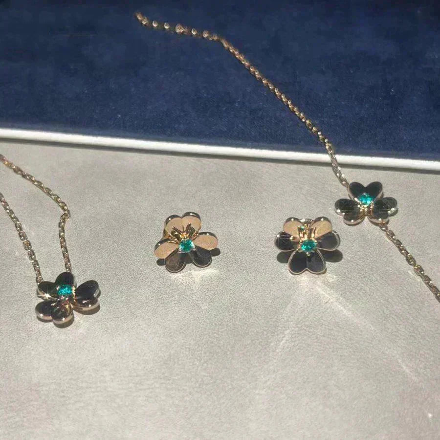 ¡®Imperial¡¯FRIVOLE  FLOWER MALACHITE EARRINGS