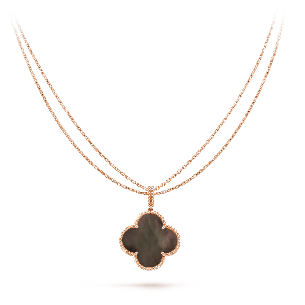 ¡®Imperial¡¯CLOVER 25MM GOLD DARK MOP BIG CLOVER NECKLACE
