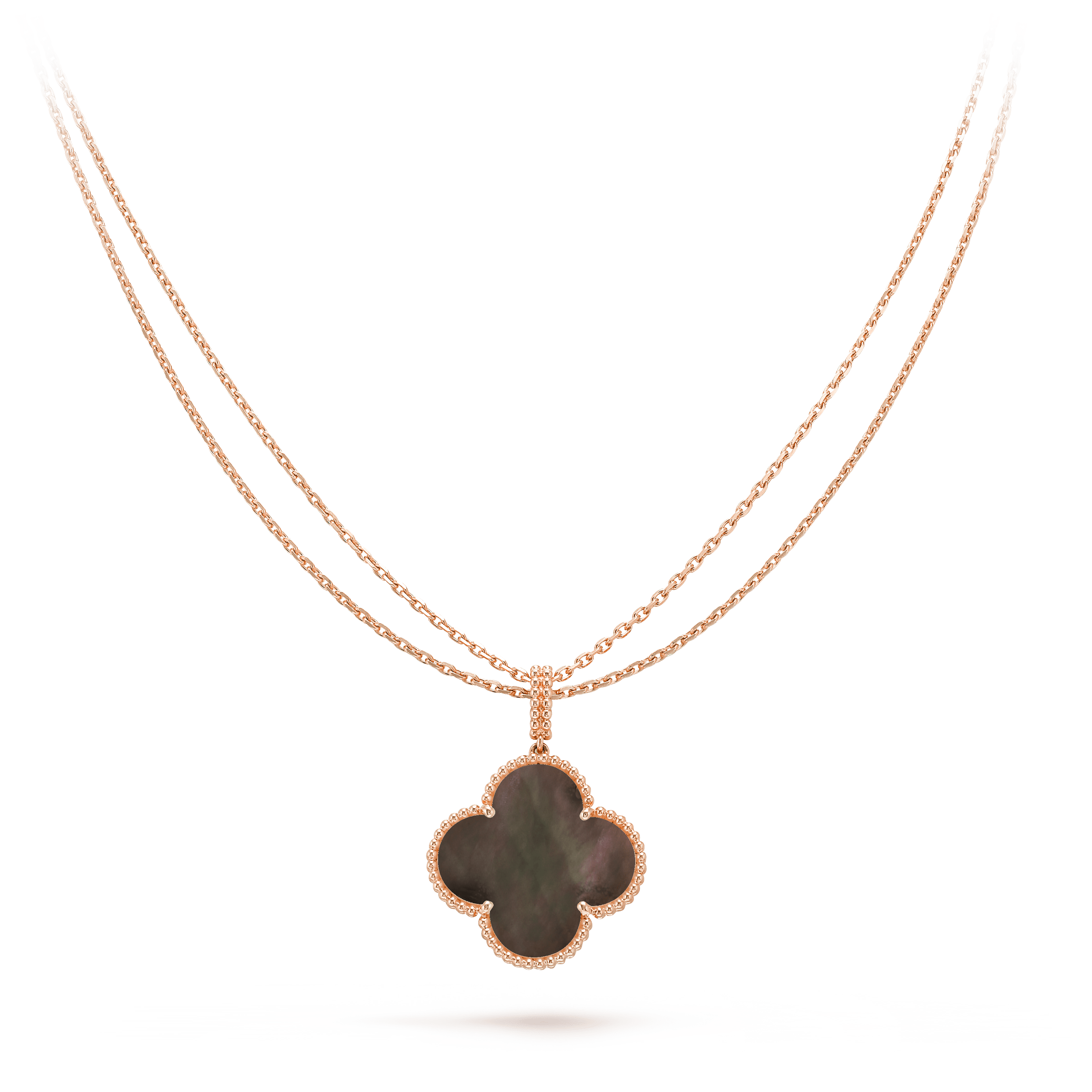¡®Imperial¡¯CLOVER 25MM GOLD DARK MOP BIG CLOVER NECKLACE