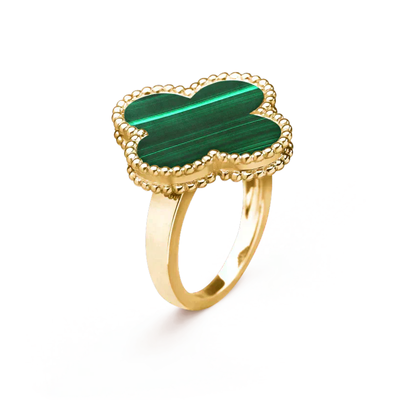 ¡®Imperial¡¯CLOVER MALACHITE RING