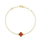 ¡®Imperial¡¯CLOVER  CARNELIAN SINGLE FLOWER BRACELET