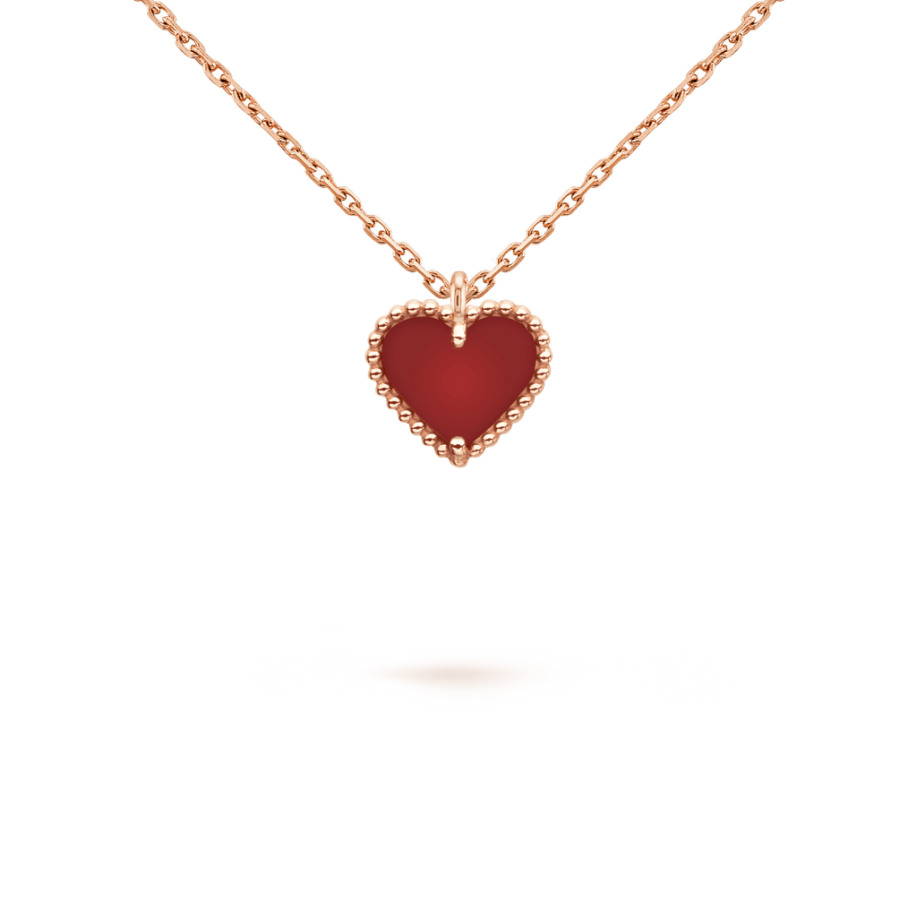 ¡®Imperial¡¯SWEET CLOVER CARNELIAN HEART NECKLACE
