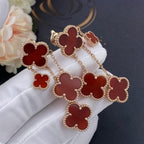 ¡®Imperial¡¯CLOVER EARRINGS CARNELIAN 4 MOTIFS PINK GOLD