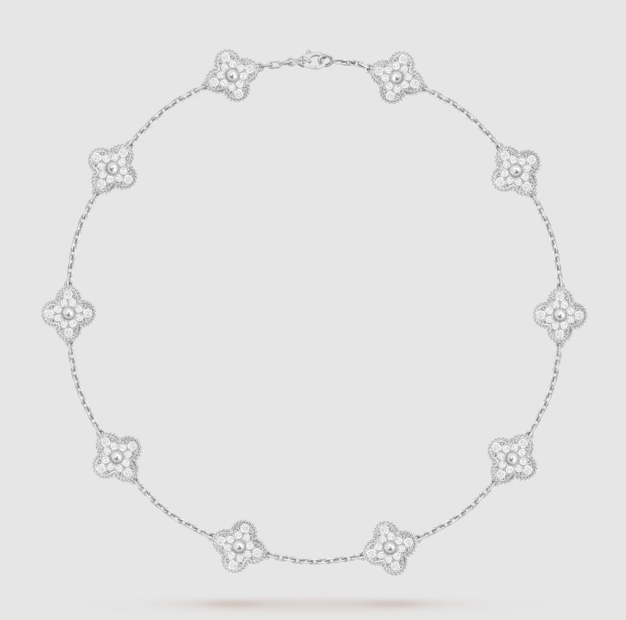 [¡®Imperial¡¯]CLOVER 10 MOTIFS FULL DIAMOND NECKLACE
