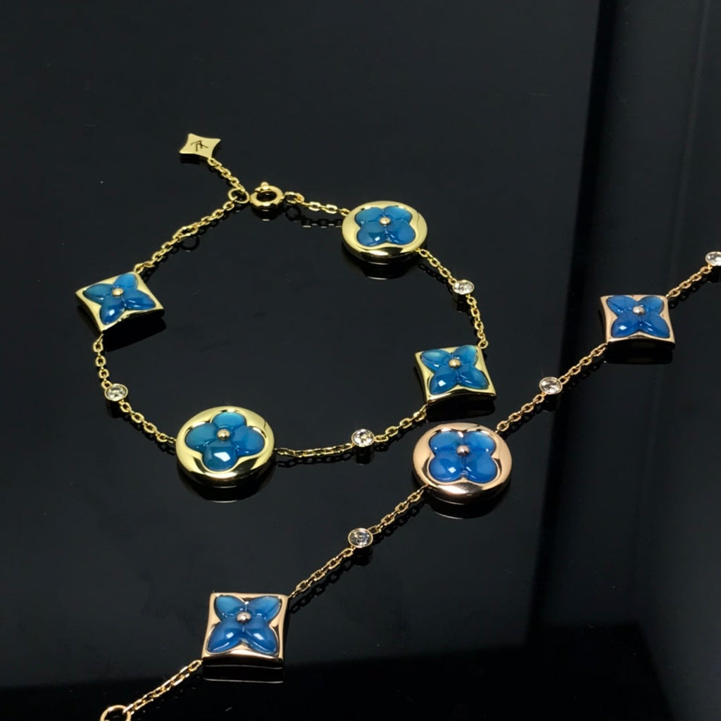¡®Imperial¡¯STAR AND SUN 4 MOTIF BLUE BRACELET