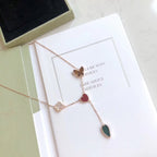 ¡®Imperial¡¯LUCKY SPRING 4 MOTIFS ROSE GOLD NECKLACE