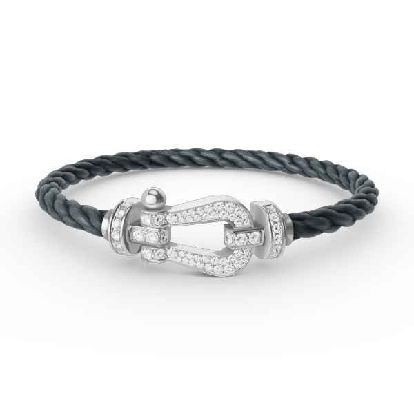 ¡®Imperial¡¯FORCE LARGE HORSESHOE FULL DIAMOND BRACELET SILVER